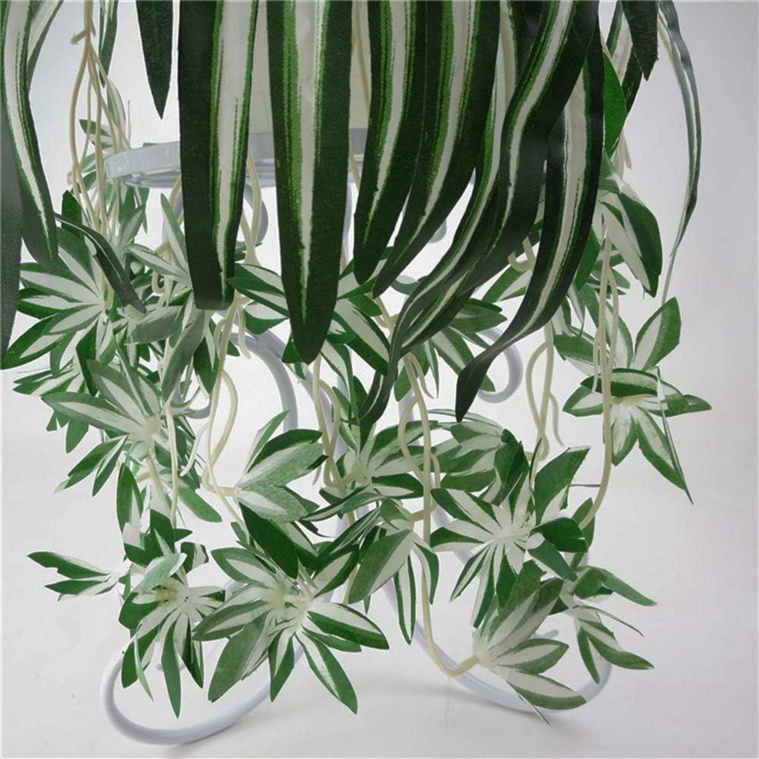 3er Set künstliche hängende Pflanzen Grün für Hauswand & Garten