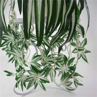 3er Set künstliche hängende Pflanzen Grün für Hauswand & Garten