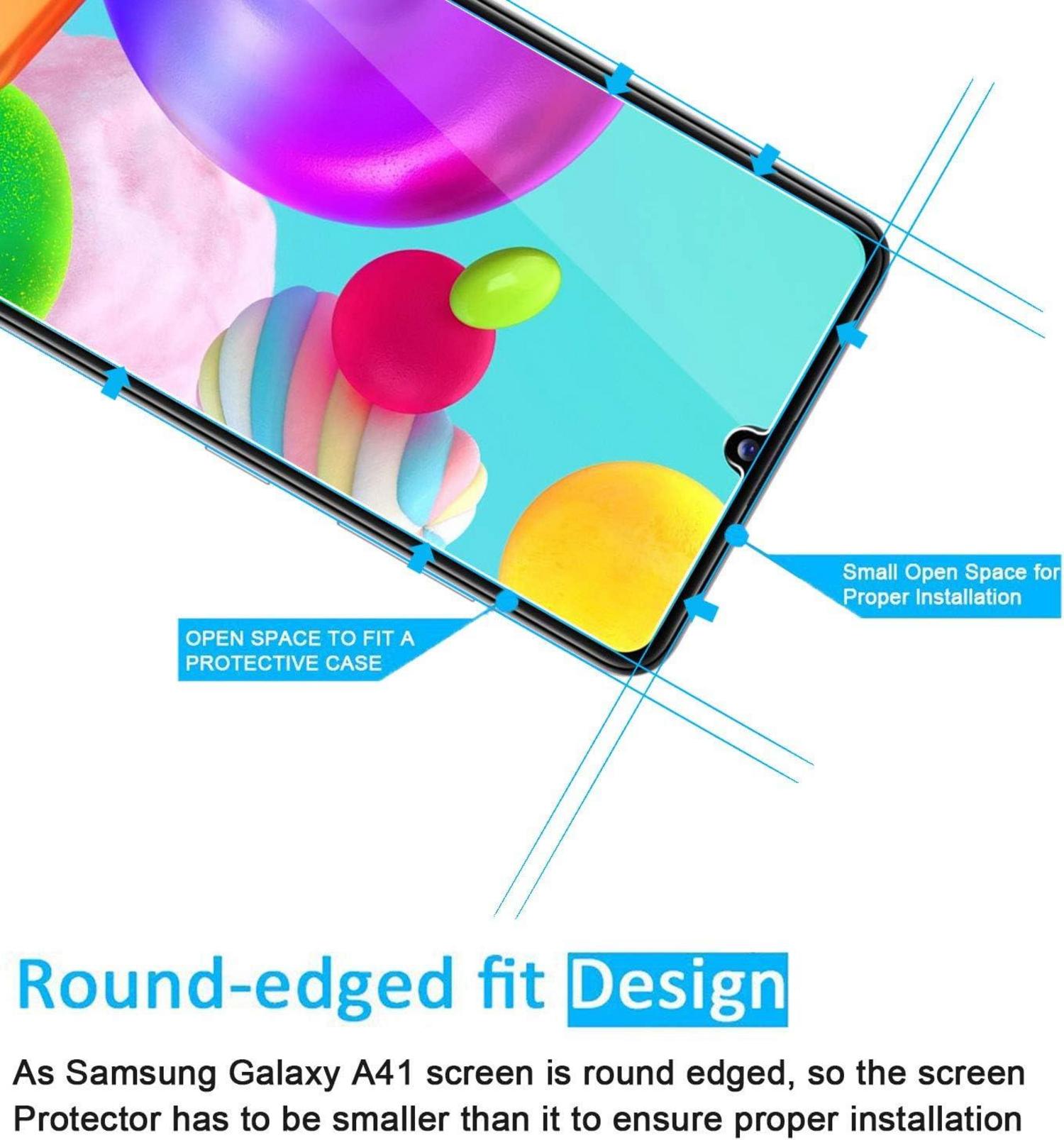 Panzer Schutz Glas Samsung Galaxy A41 2 Stück 9H Härte