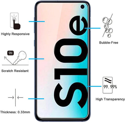 Panzer Schutz Glas Samsung Galaxy S10e 2 Stück 9H Härte HD