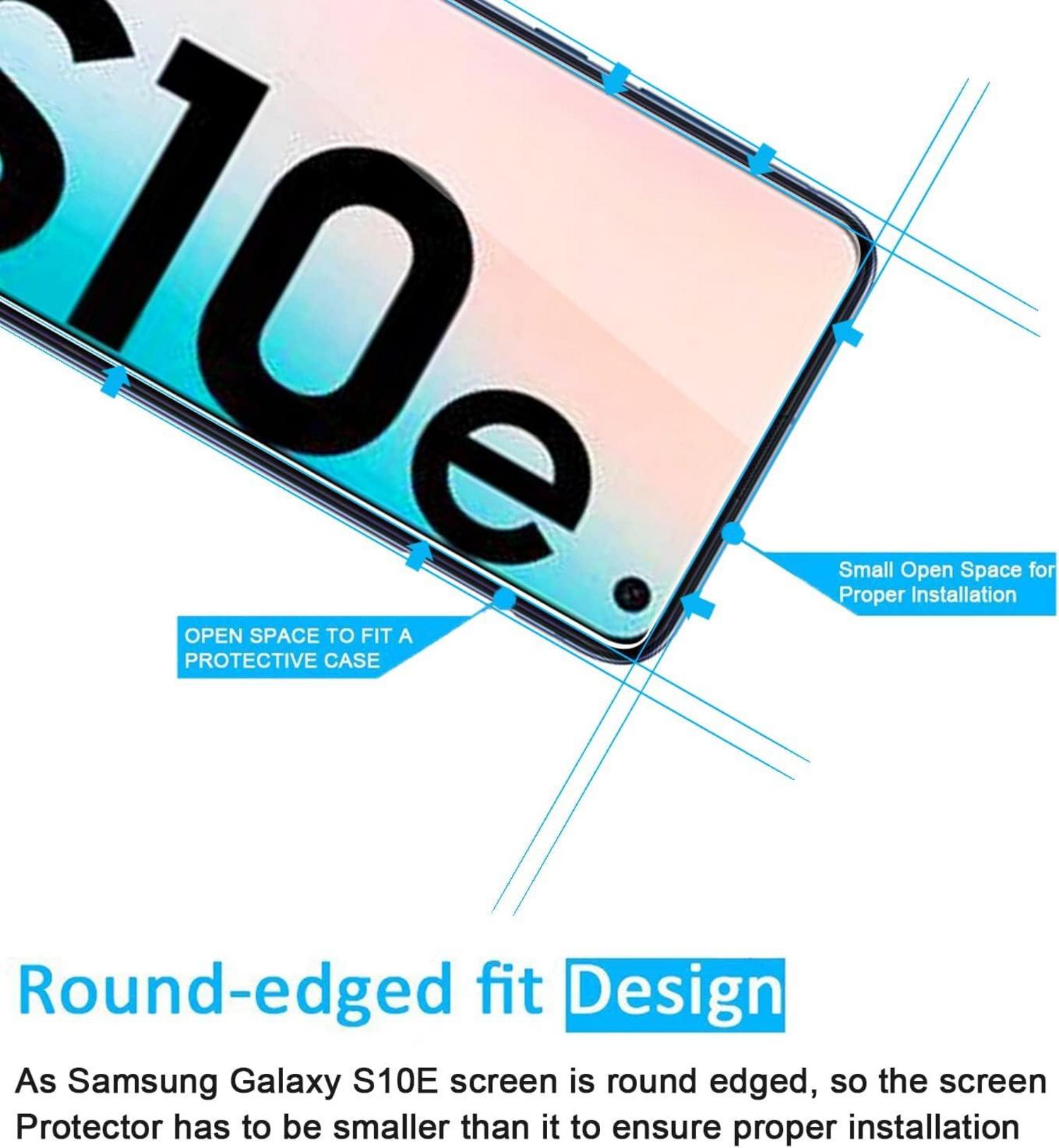 Panzer Schutz Glas Samsung Galaxy S10e 2 Stück 9H Härte HD 0.33mm