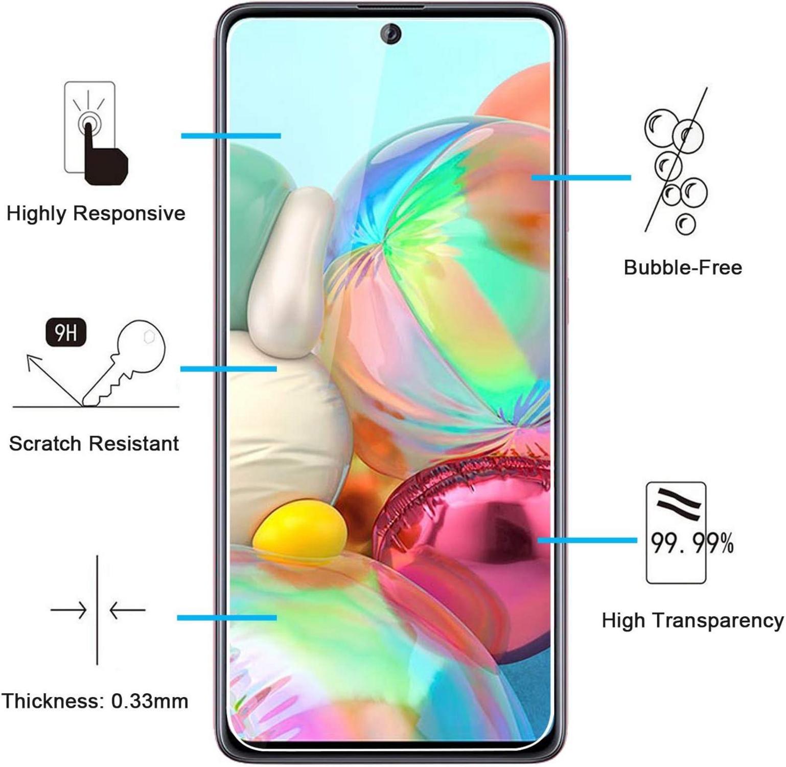 Panzer Schutz Glas Samsung Galaxy A71 Note 10 Lite 2er Pack