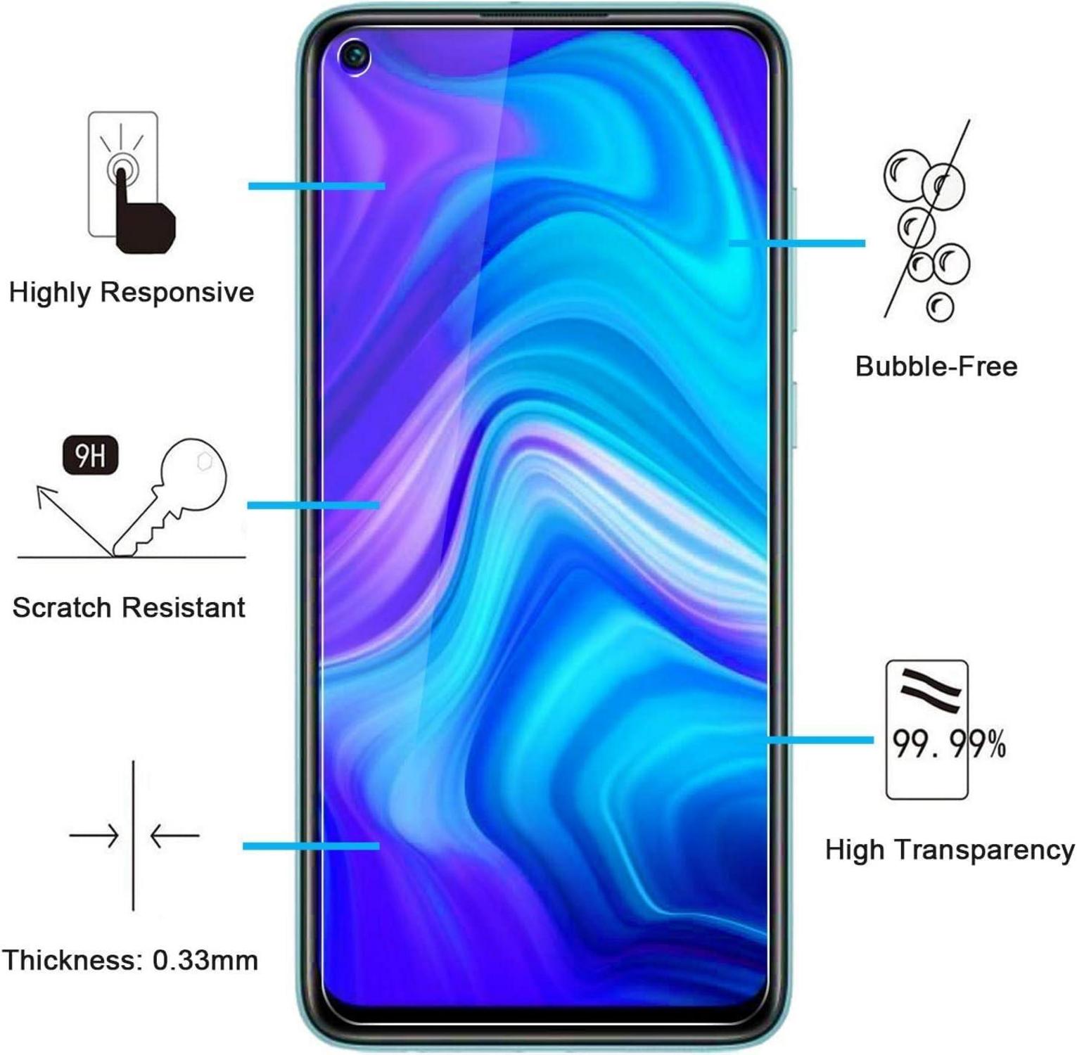 Panzer Schutz Glas Xiaomi Redmi Note 9 10X 4G 3 Stück