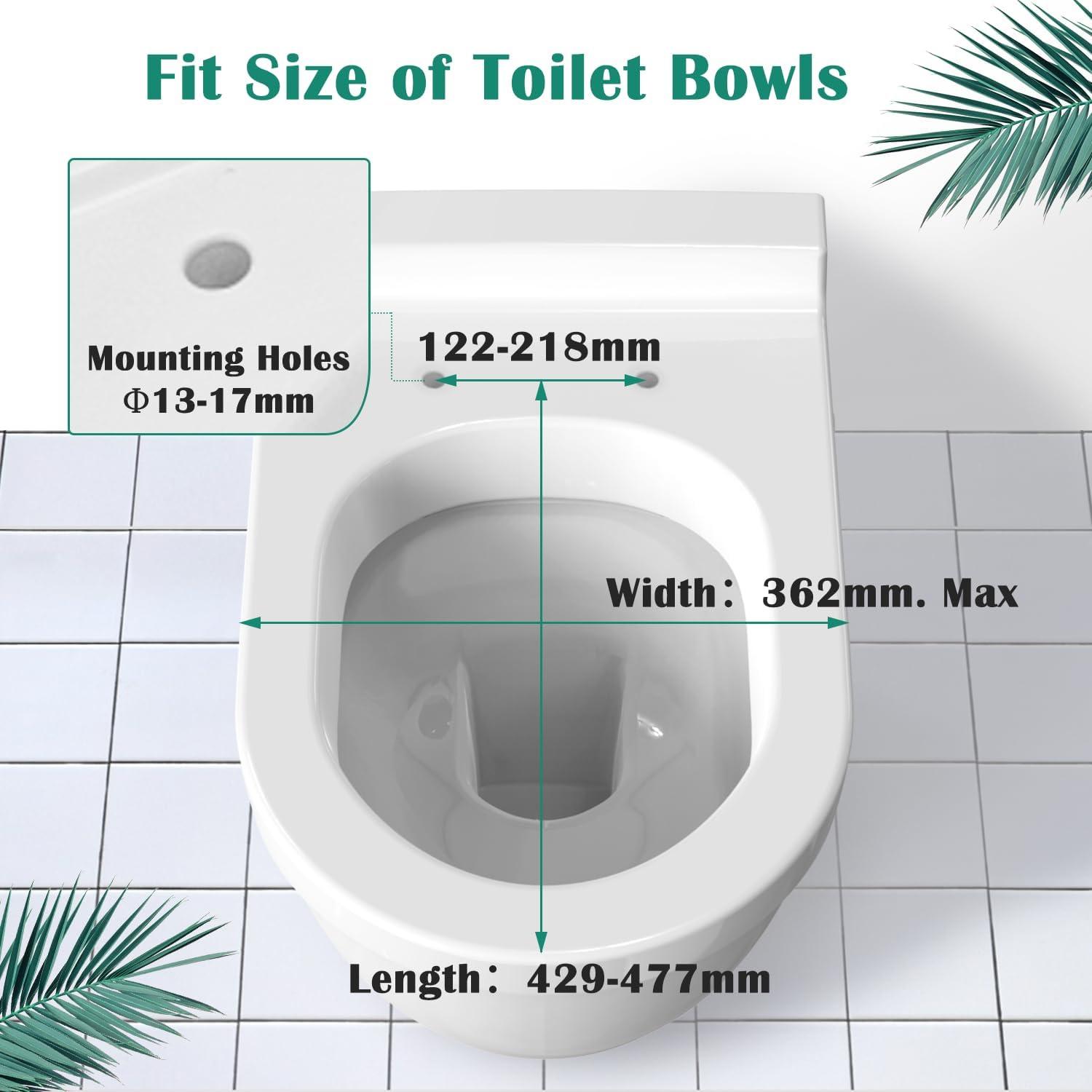Toilettendeckel WC Sitz Absenkautomatik D-Form Quick Release Antibakteriell aus