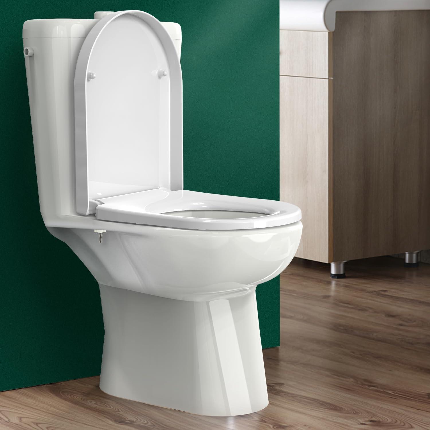 STOREMIC Toilettendeckel D-Form mit Absenkautomatik und Antibakteriell aus Duroplast