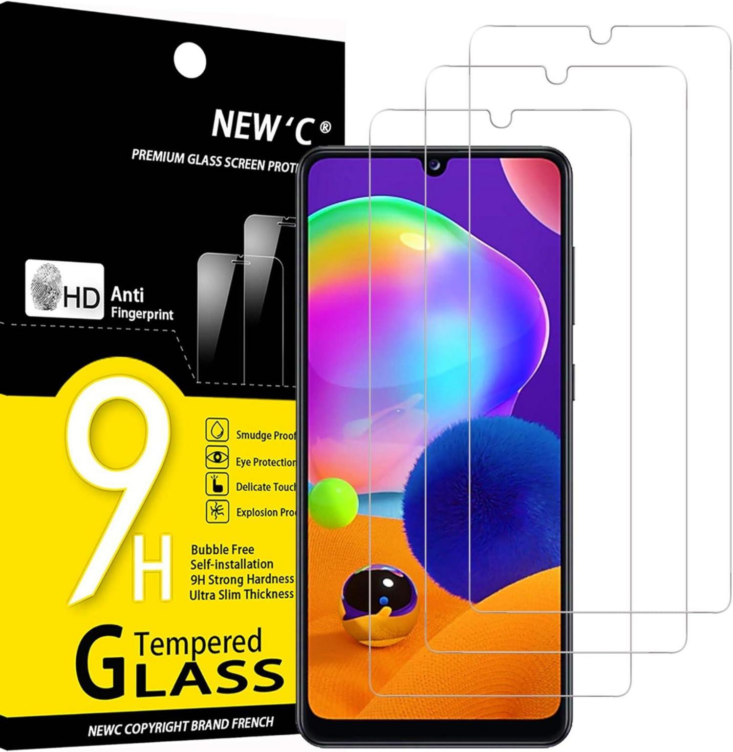 Panzer Schutzglas Samsung Galaxy A31 3 Stück 9H Härte HD