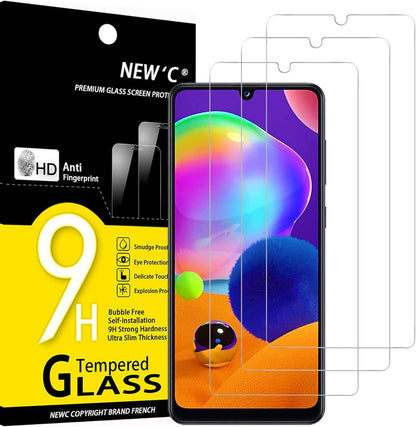 Panzer Schutzglas Samsung Galaxy A31 3 Stück 9H Härte HD