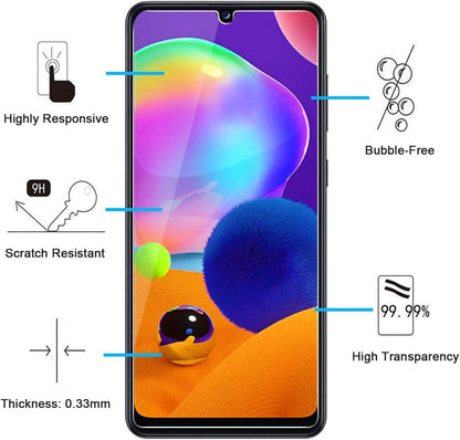 Panzer Schutzglas Samsung Galaxy A31 2 Stk 9H Härte