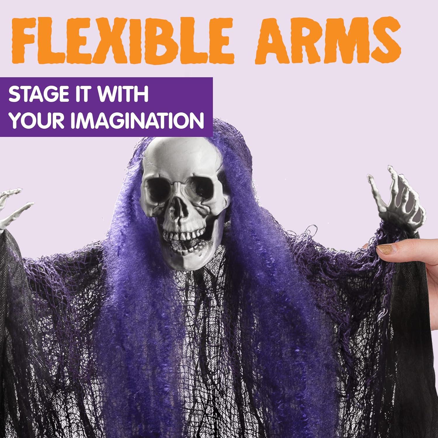 JOYIN Halloween Sensenmann Dekoration 3 Stück 90 cm Gruselige Skelett Hängen