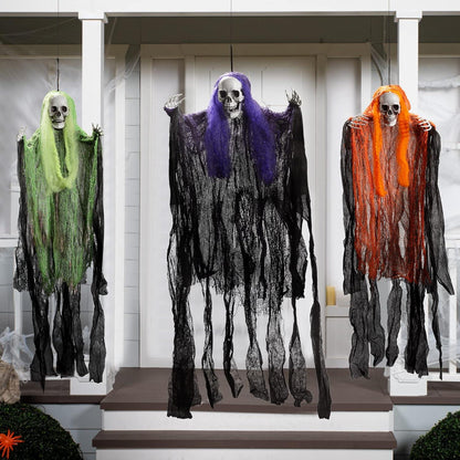 Halloween Sensenmann Dekoration Set 3 Stück 90 cm Spukhaus Deko