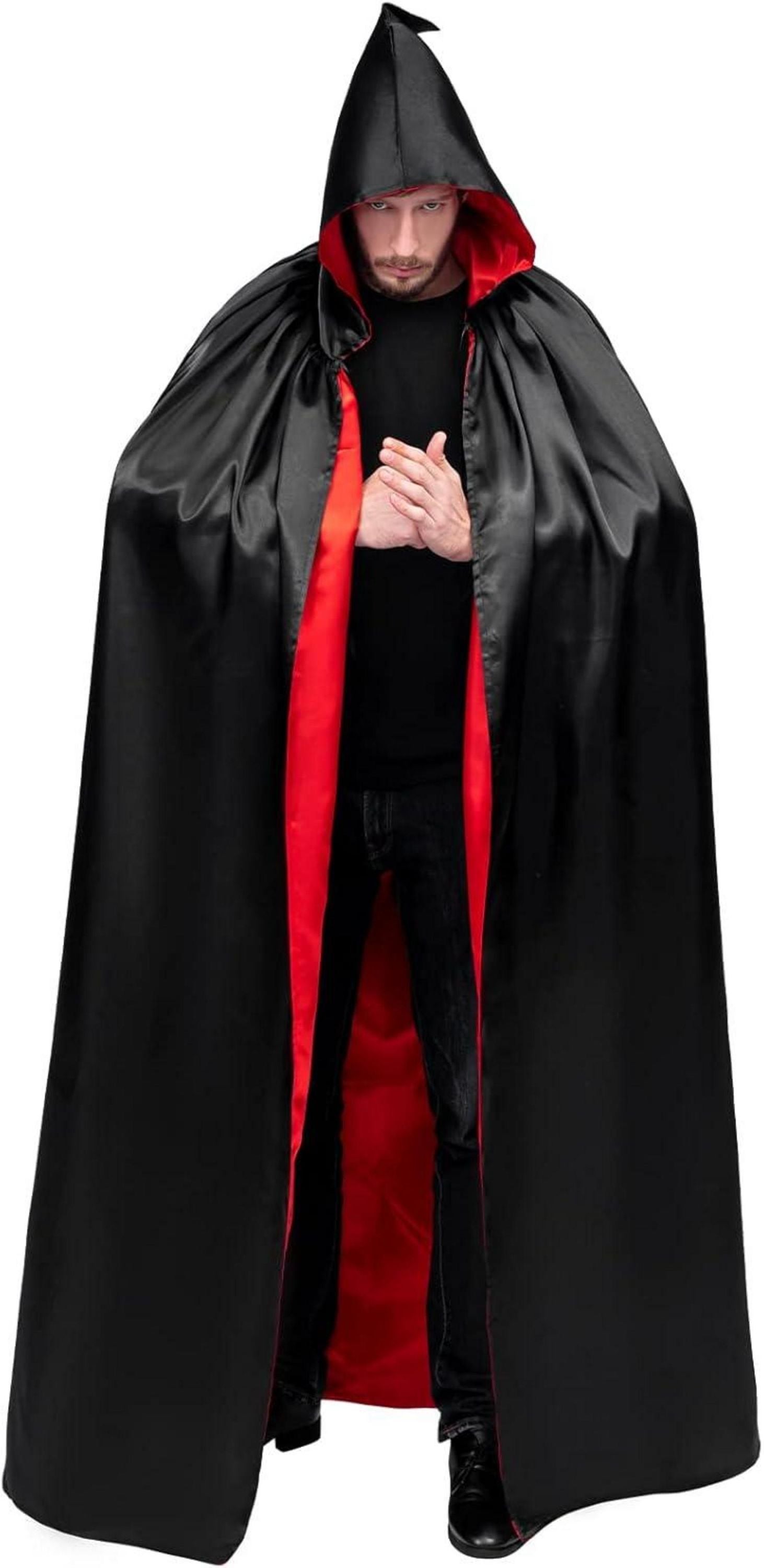 Myir JUN Unisex Umhang mit Kapuze Schwarz Rot Halloween