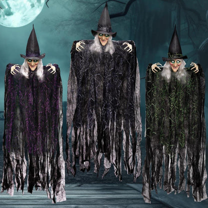 Halloween hängende Hexen mit biegsamen Armen 3er Set