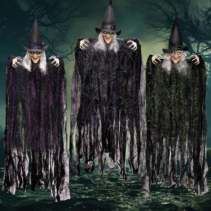 3 Stück Halloween hängende Hexen mit biegsamen Armen 89,7 cm Gruselige