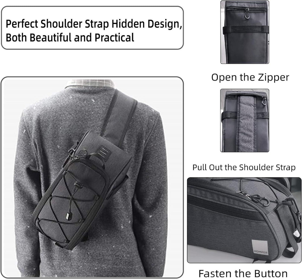 Fahrradtasche Satteltasche Gepäckträger Rucksack 7L Mountain Road MTB
