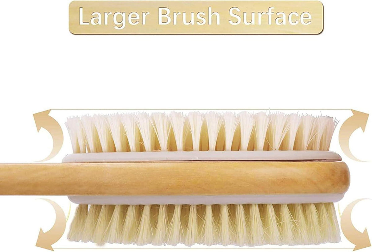 Rückenbürste Dusche Badebürste Lang Stiel Körper Peeling Borsten