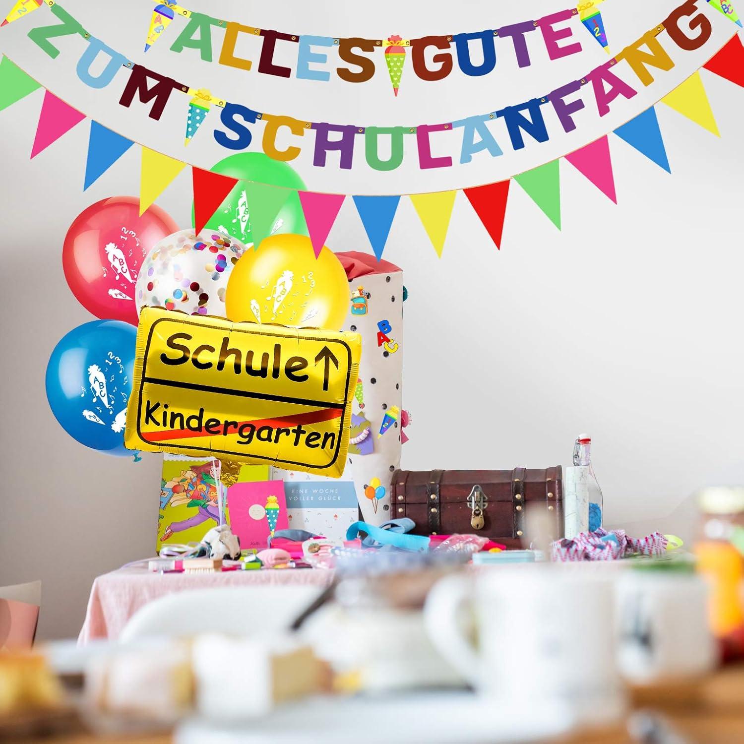 Einschulung Deko Alles Gute Zum Schulanfang Girlande + Wimpelkette