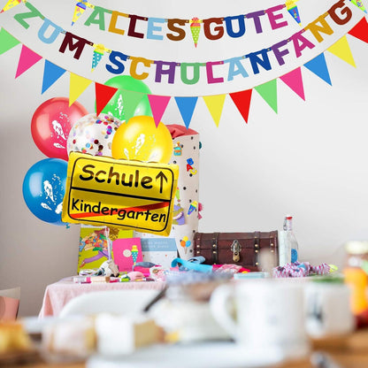 Einschulung Deko Alles Gute Zum Schulanfang Girlande + Wimpelkette