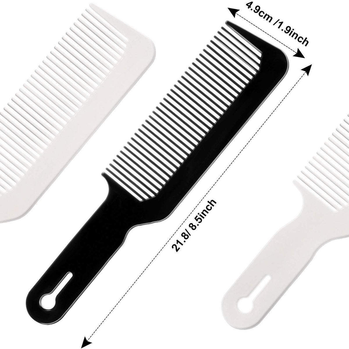 3er Set Schwarze Weiße Rote Clipper Kämme für Frisuren