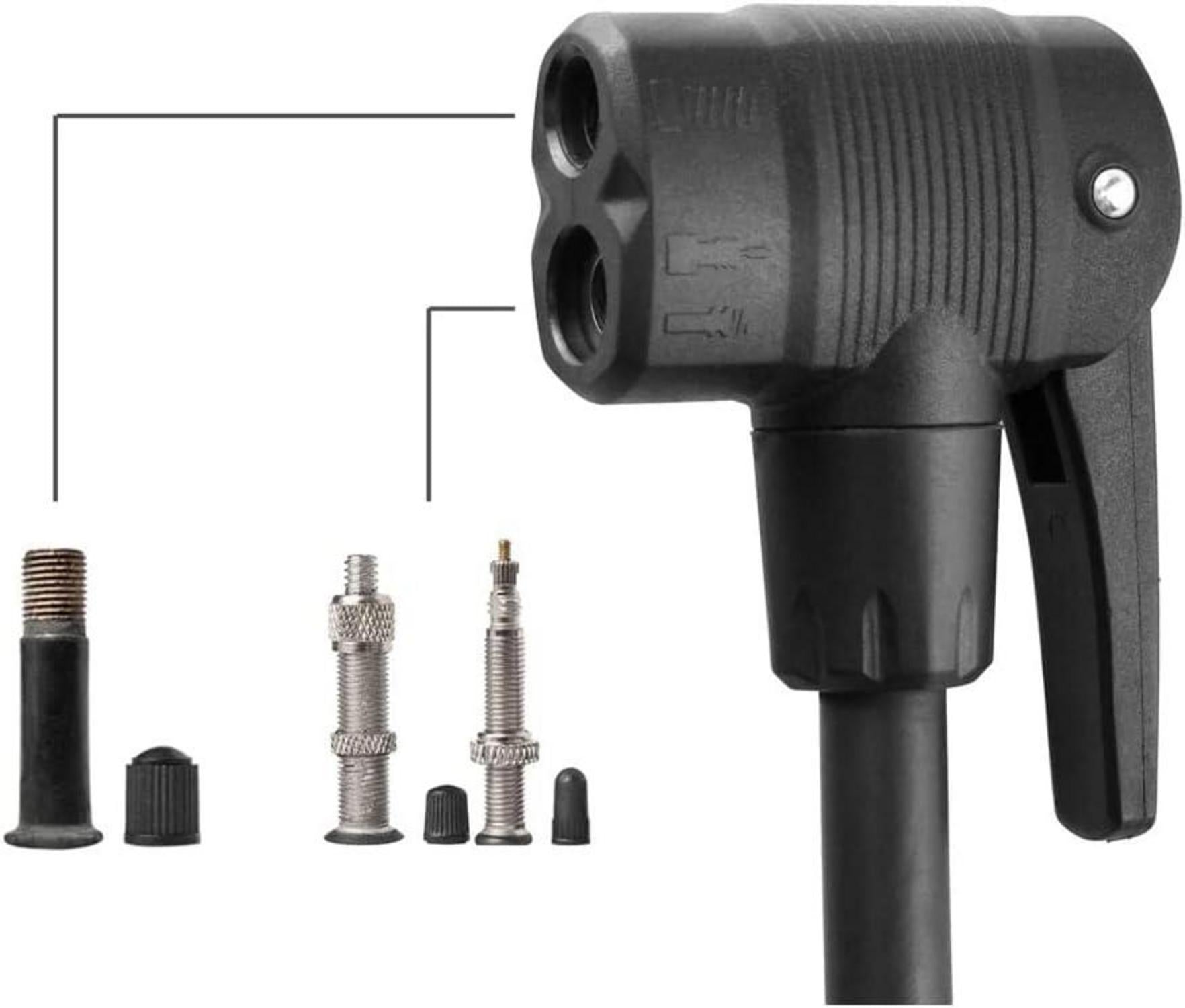 Fahrradpumpe mit Manometer für alle Ventile bis 11 bar 160 psi
