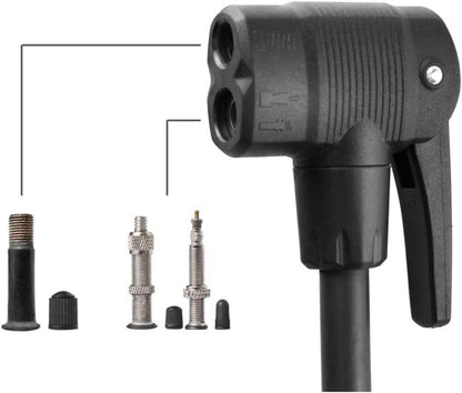 Fahrradpumpe mit Manometer für alle Ventile bis 11 bar 160 psi