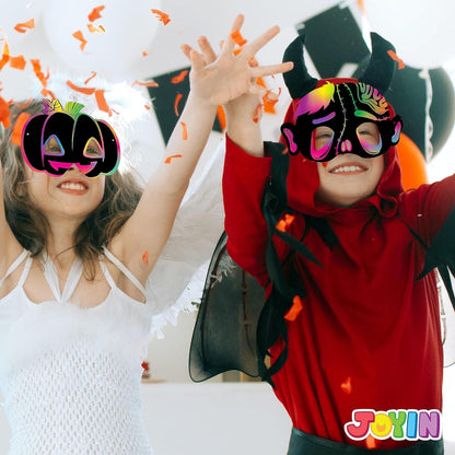 32-teiliges Halloween-Kratzmasken-Set für Kunst, Handwerk, Partygeschenke