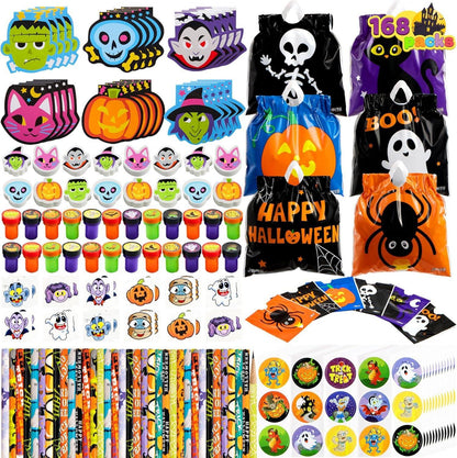 Halloween Schreibwaren Set 168-teilig für Kinder Partygeschenk