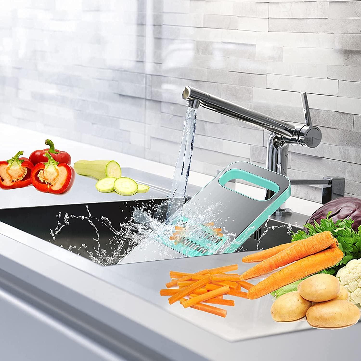 Gemüseschneider 6 Austauschbare Klingen Schäler Obst Blau