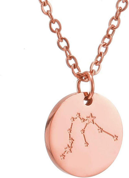 Sternzeichen Kette Gold Wassermann Anhänger Astrologie