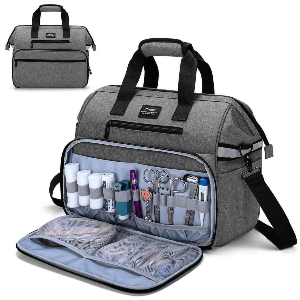 Erste-Hilfe-Tasche Grau – Medizinische Aufbewahrungstasche