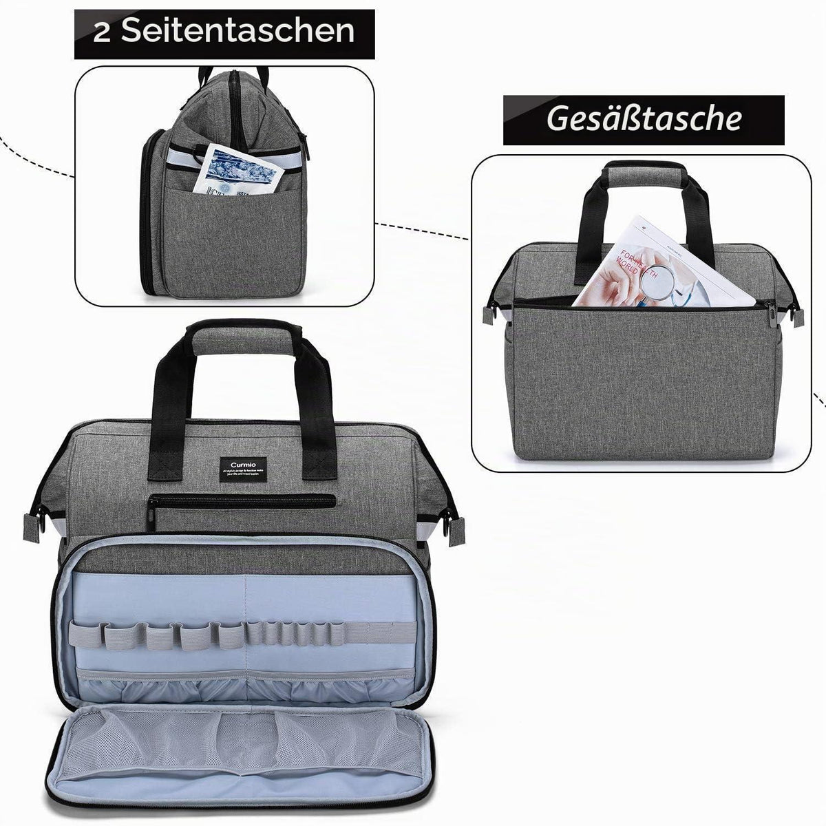 Erste-Hilfe-Tasche Grau – Medizinische Aufbewahrungstasche