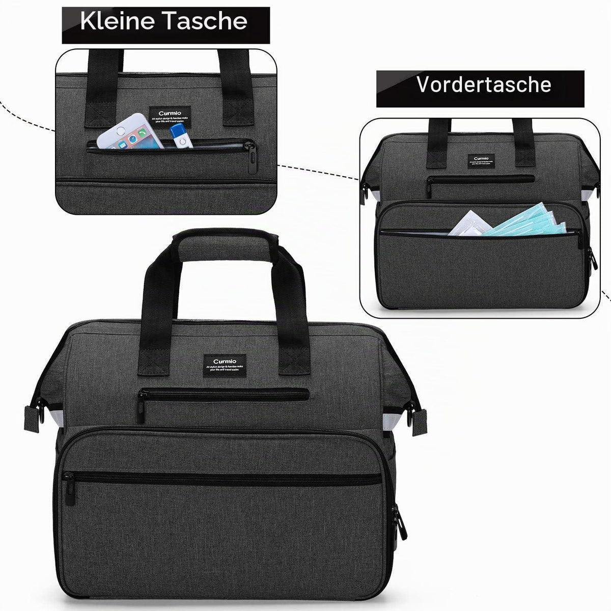 Erste-Hilfe-Tasche | Medizinische Aufbewahrungstasche Schwarz
