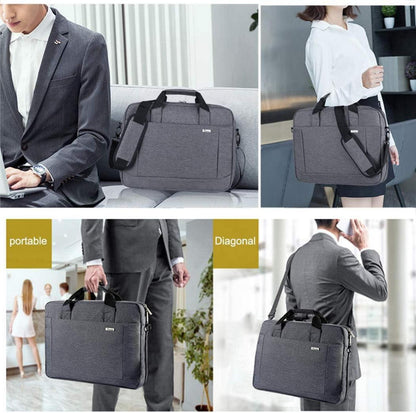 Laptoptasche 17-17,4 Zoll grau, wasserdicht, groß, Innenfächer, erweiterbar, kompatibel mit Macbook Dell HP