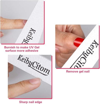 Nagelfeile Set 16 Stück Doppelseitig 100/180 Grit Maniküre Werkzeuge