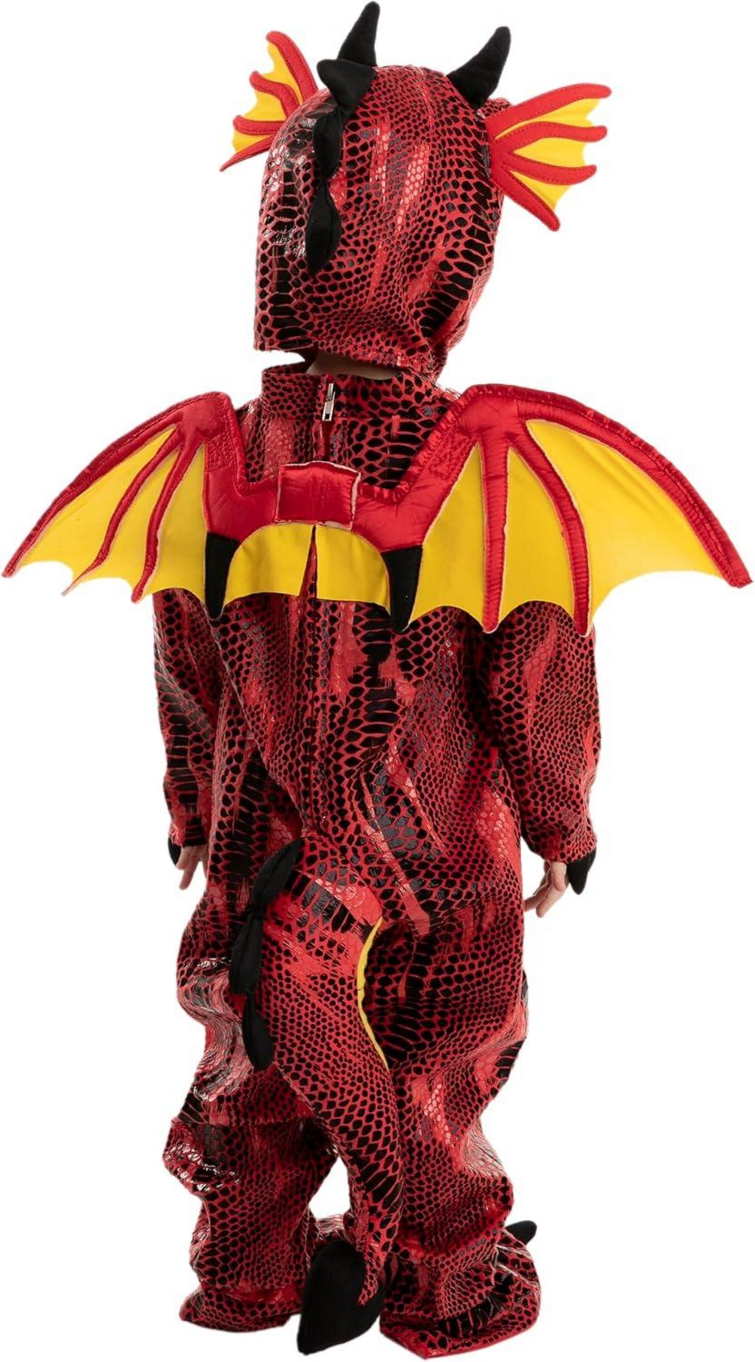 Drachen Halloween Kinder Kostüm Rot 3T-10T Pretend Play