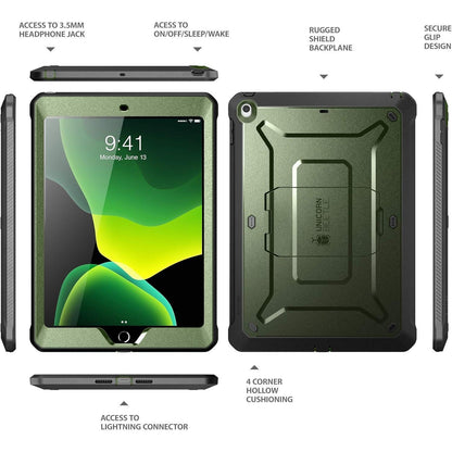 Schutzhülle für iPad 9./8./7. Gen. mit Ständer & Displayschutz Grün