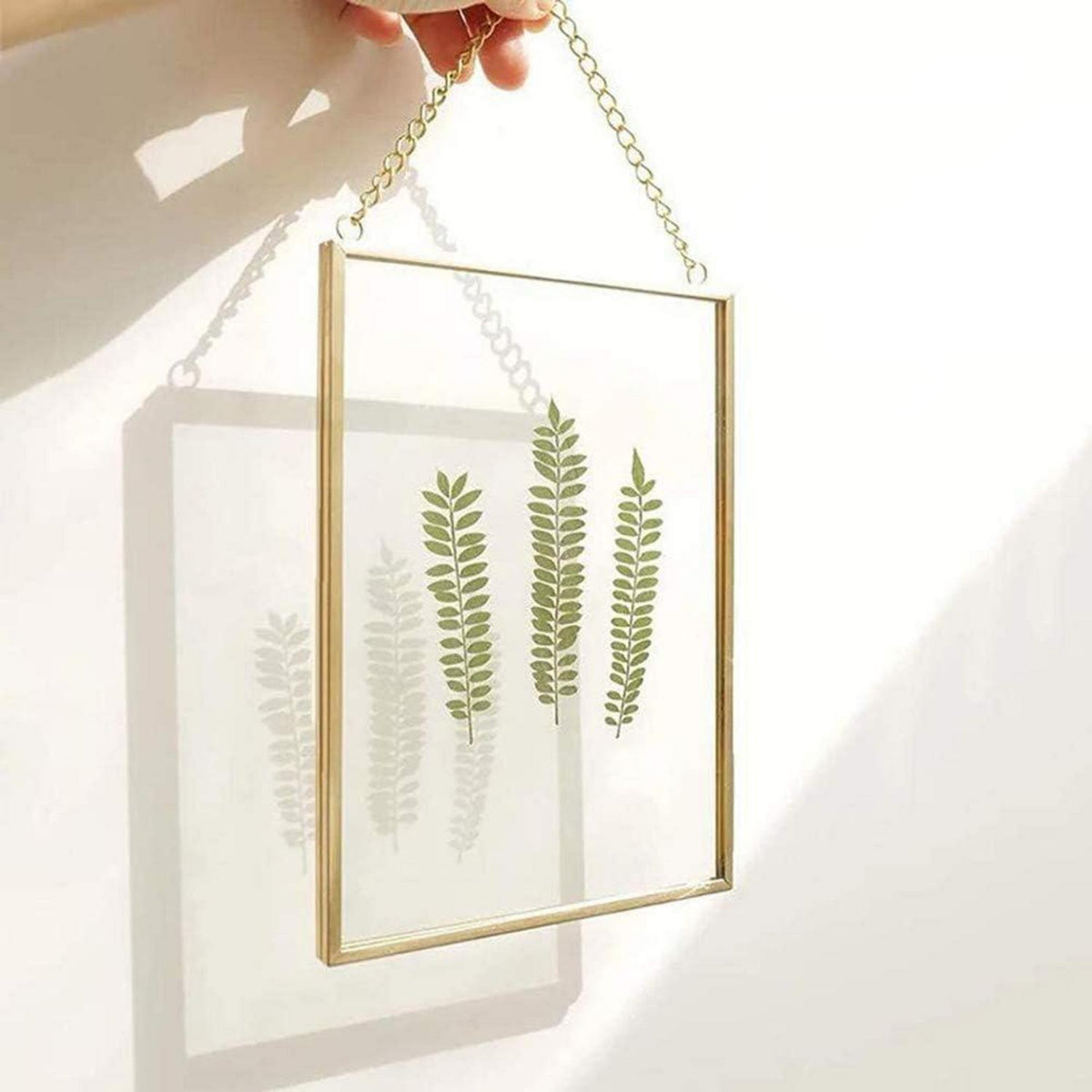 25x20cm Bilderrahmen Kupfer Messing Glas Fotorahmen Gold Geometrisch
