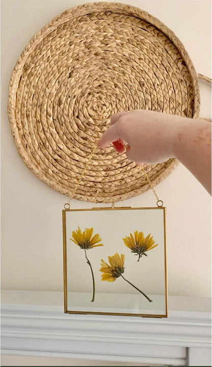 Bilderrahmen Kupfer Messing Glas Fotorahmen Gold Ornament Pflanze