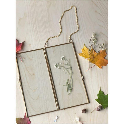 Goldener Kupfer-Bilderrahmen 10x22cm - Schwimmender Glas