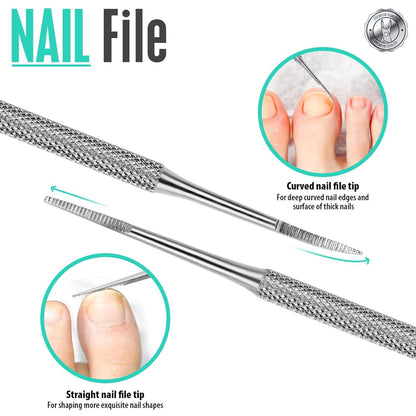 Eckenheber Nagelfeile Set Edelstahl Fußpflege Maniküre Pediküre