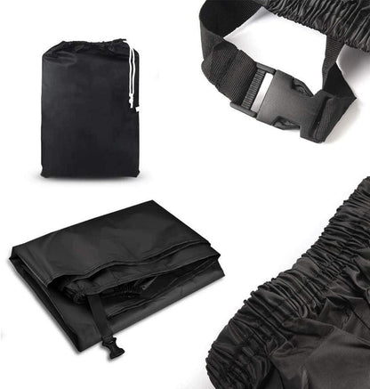 Motorradabdeckung XXL Wasserdicht Staubdicht 190T Oxford Stoff Schwarz 245x105x125cm