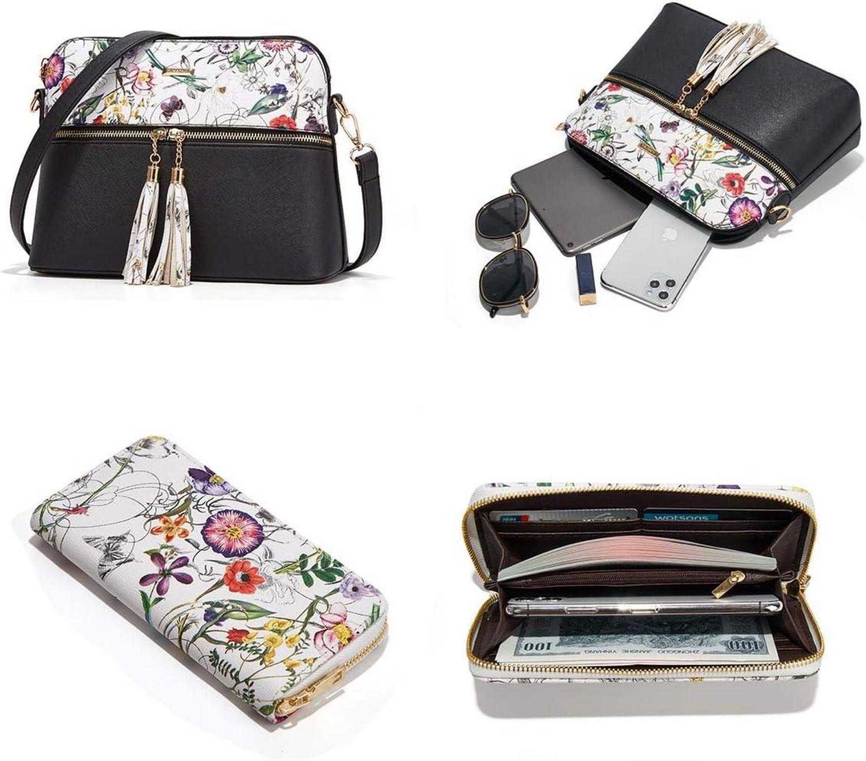 Damen Handtasche Tote Shopper Schultertasche Umhängetasche Set