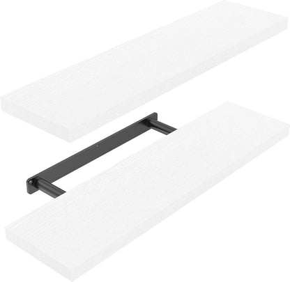 Wandregal Set 2er-Set weiß Regalbrett 60cm moderne Deko Shelf