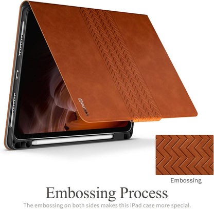 AUAUA iPad Pro 11 Hülle 2022/2021/2020/2018 PU Leder Smart Cover Braun