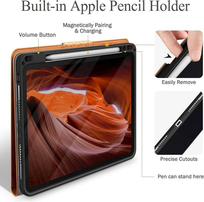 iPad Pro 11 Hülle 2022/2021/2020/2018 Apple Stifthalter Leder Smart
