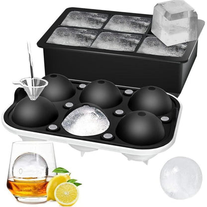 XXL Silikon Eiswürfelform mit Deckel für Whisky Cocktails