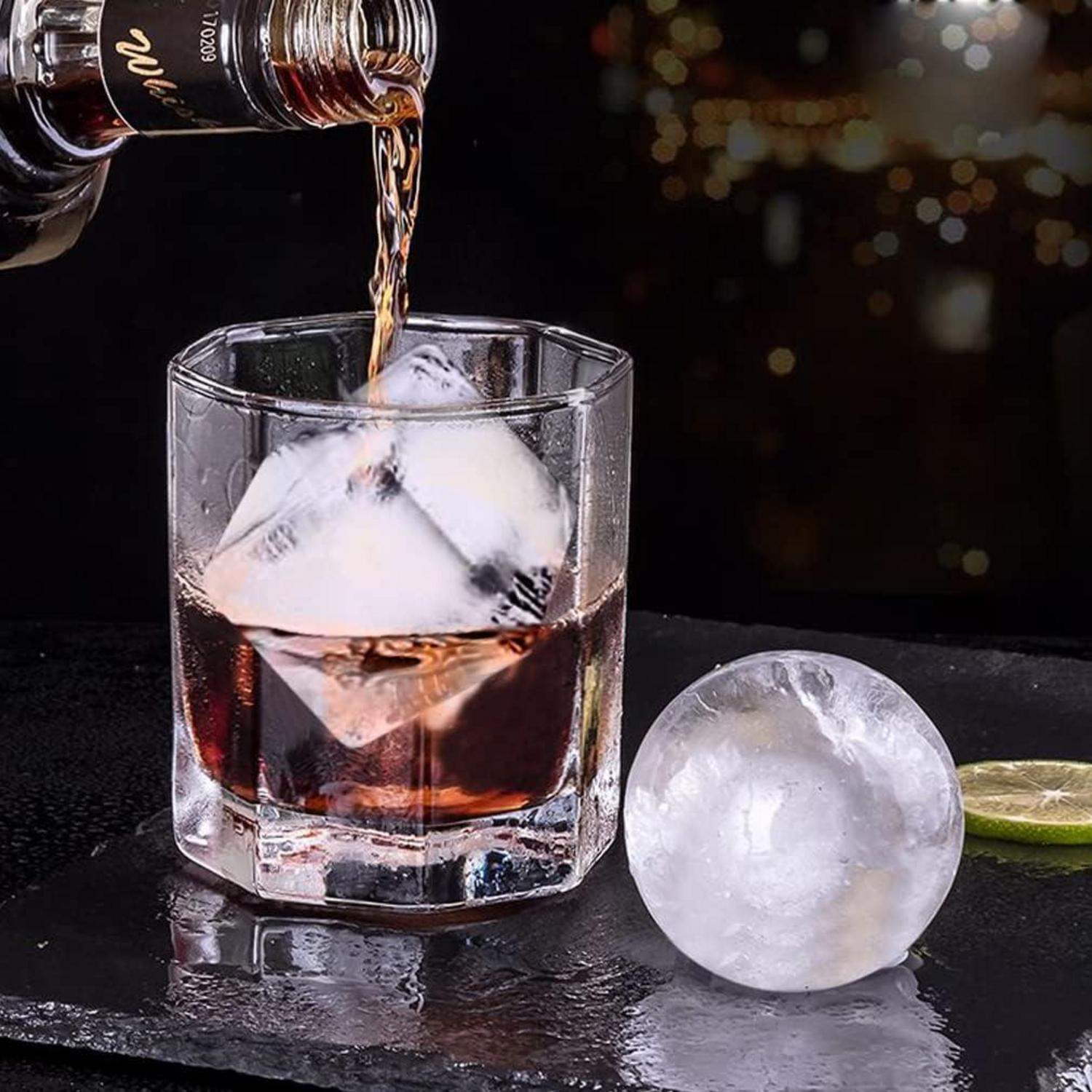 XXL Silikon Eiswürfelform mit Deckel für Whisky Cocktails