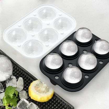 Eiswürfelform Silikon XXL 6-Fach 2-Set große Eiswürfel Eiskugelform
