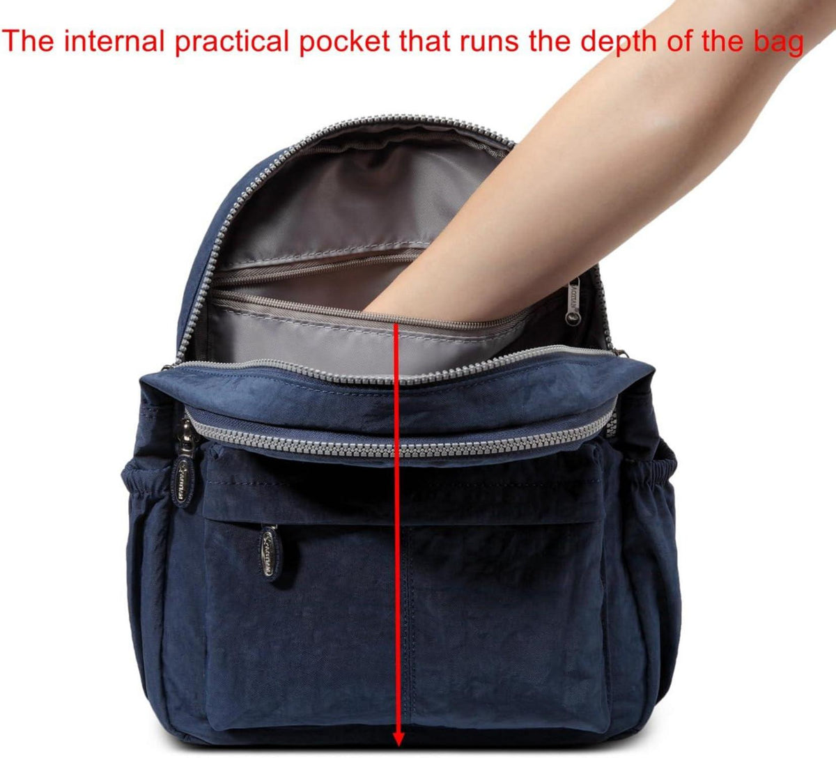 AOTIAN Leichter Mädchen Damen Rucksack 10L Blau Lässiger Tagesrucksack