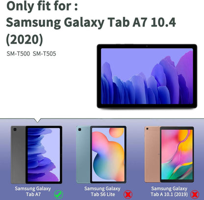 EasyAcc Samsung Galaxy Tab A7 10.4 Hülle Schwarz PU Leder