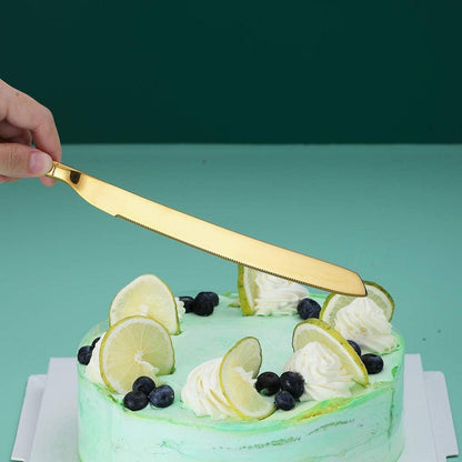 Gold Tortenheber und Kuchenmesser Set für Hochzeit und Geburtstag